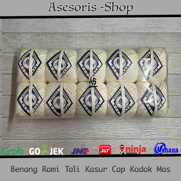 

Benang Rami Tali Kasur No.27 Cap Kodok Mas ( isi 10 gulung ) - No.45