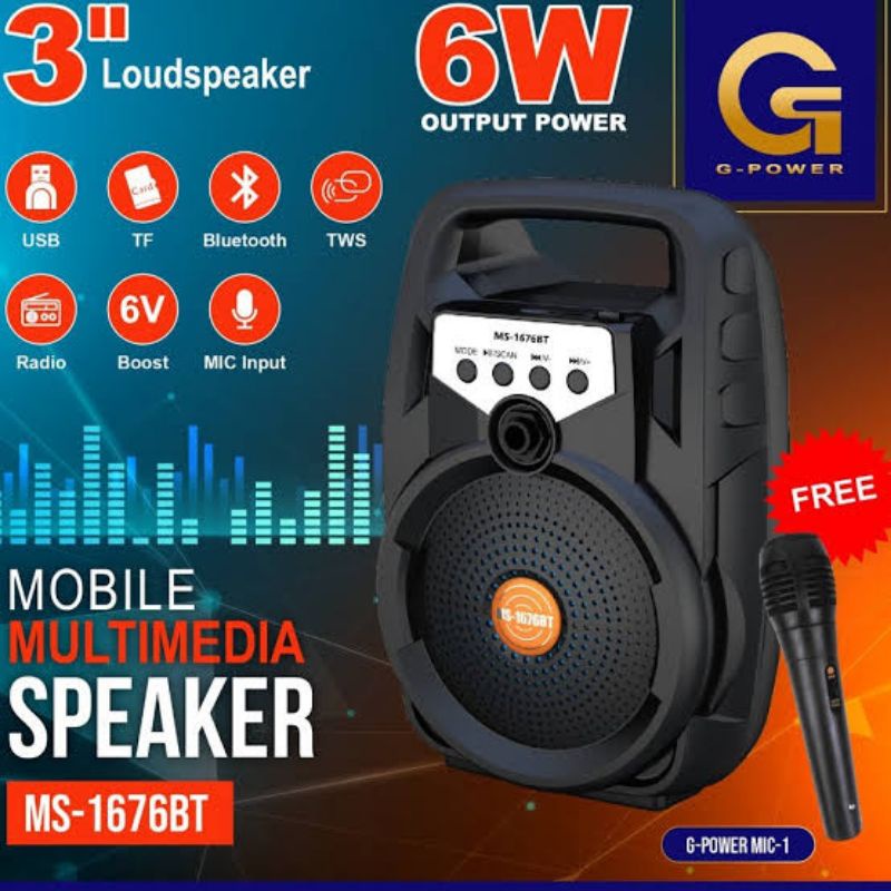 speaker bluetooth G-POWER MS 1676 BT