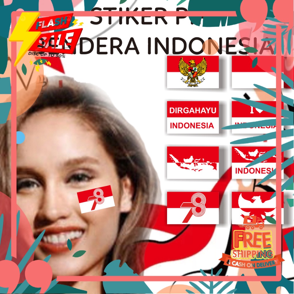 

SPESIAL KEMERDEKAAN 17 AGUSTUS // Stiker Pipi Merah Putih - Tempelan Pipi Bendera - indonesia 17 agustus