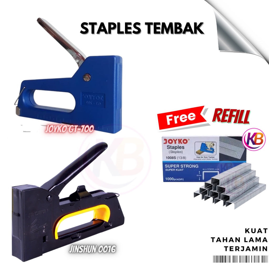 

(FREE REFILL 1 KOTAK) Staples Tembak / Gun Tacker / Stapler Premium Bagus / 1 Pcs / Toko Gemilang