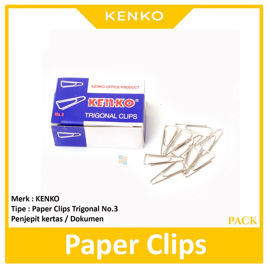 

KENKO - Paper Clip Kertas No.3 Trigonal - Pack