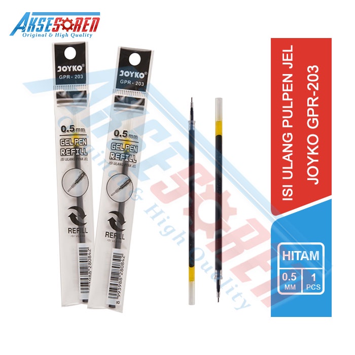 Isi Ulang Pulpen Jel Joyko [GPR-203/1 Pcs] / Joyko Gel Pen Refill / Tinta Ballpoint Pena Pen [1 Biji