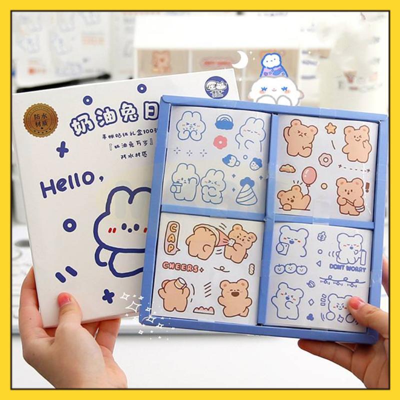 

⭐ MKBK ⭐ Sticker 100 Lembar 1 Box Stiker Murah Kertas Stiker Cutting Sticker Anime Dekor Aesthetic Stickers Sticker DIY Scrapbook Stiker Hias Lucu in Box Stiker 100 Lembar Sticker 100pcs