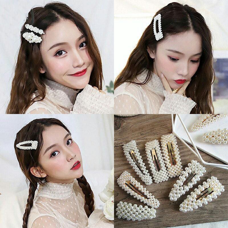 IWD 2pcs Jepit Ikat Rambut Mutiara Korea Hair Pin JPT11MED Accesories Fashion Jepitan Rambut Pin Jil