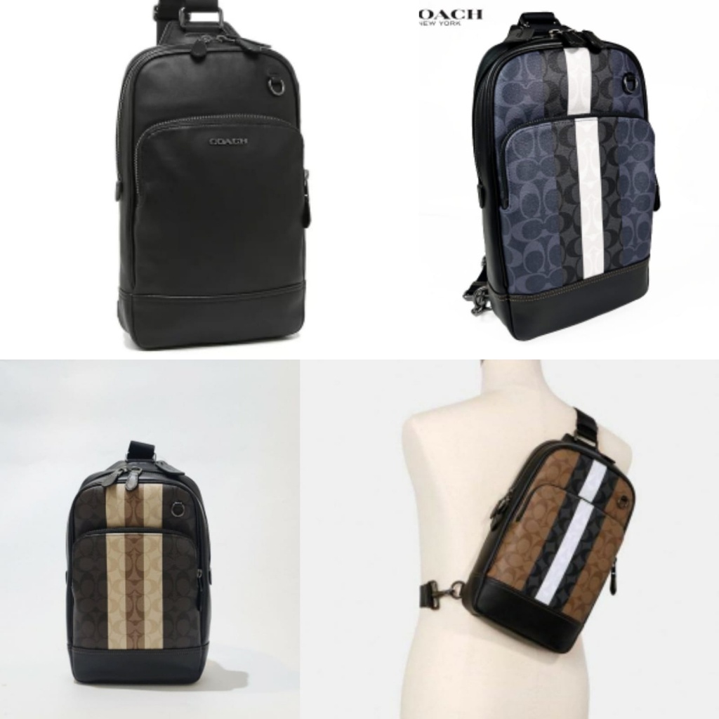 Graham Pack In Signature Canvas With Varsity Stripe C3229 89934 Shoulder Bag