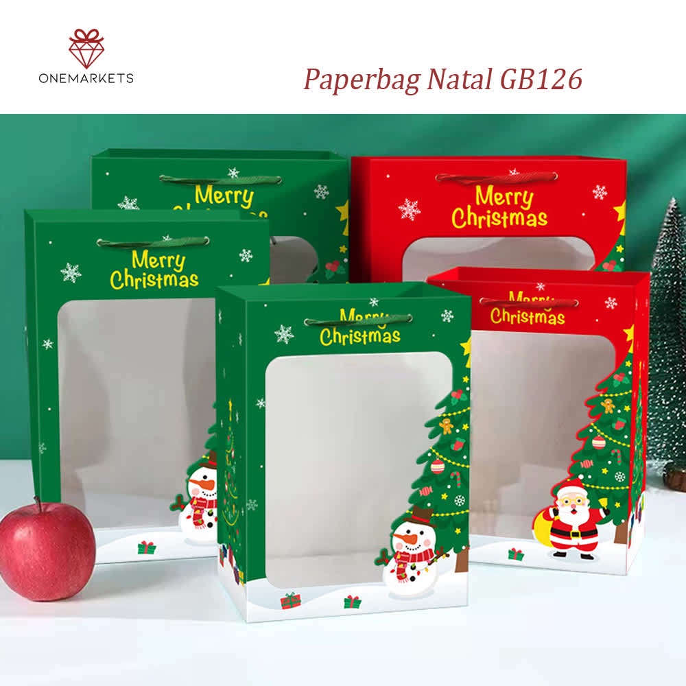 

Paperbag Natal - Tentengan Mika Transparan Christmas - Aksesoris Tas Natal - GB126