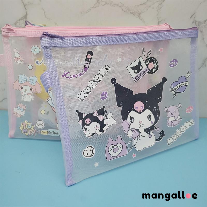 

Kartun Tas Dokumen Sanrio Transparan Nilon Ritsleting Pena Tas Alat Tulis -MG