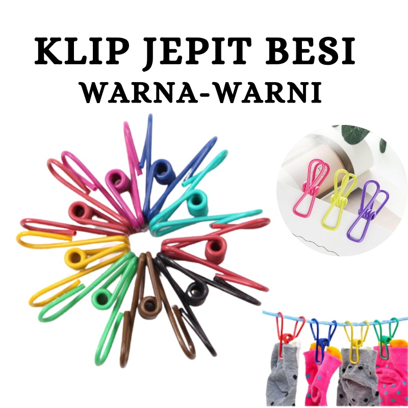 

ADK -H407- Klip Jepit Besi Warna-Warni - Klip Jepit Serbaguna - Klip Jepit Jemuran ( isi 10 pcs )