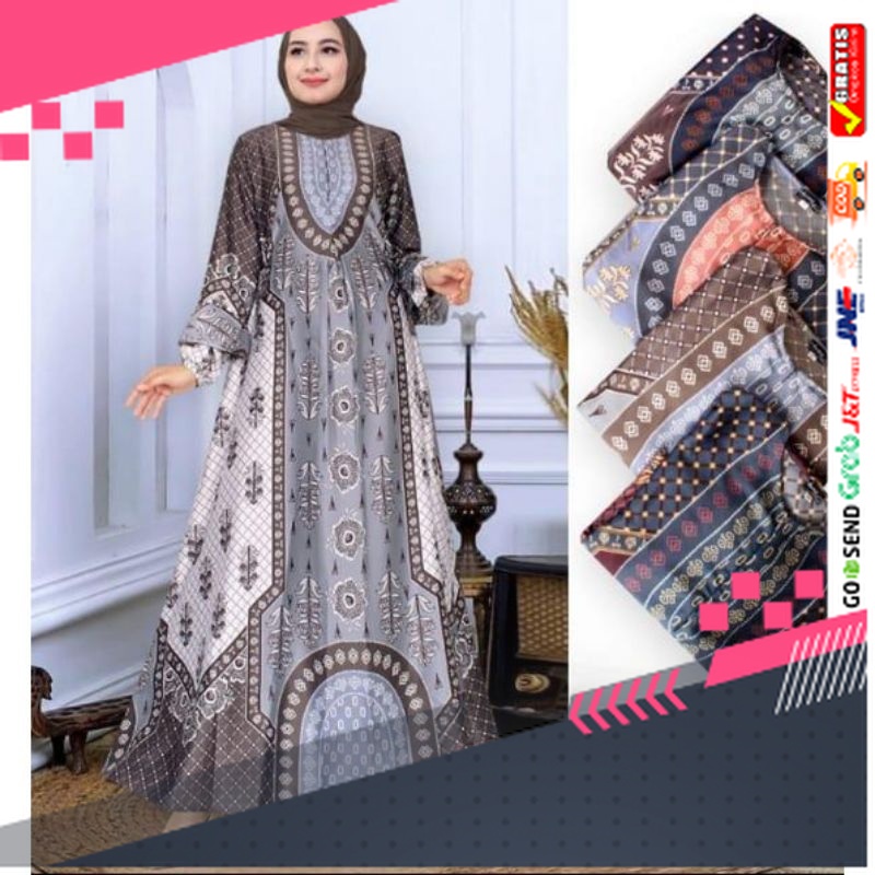 BAJU GAMIS MODEL BARU TERMURAH STYLE TRENDY /Gamis Maxmara |Gamis Maxmara Lux Motif |Ready Jumbo |Bu