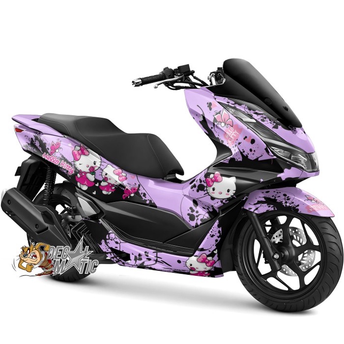 Stiker  PCX Full Body - Decal Full Body Motor Honda PCX 150 PCX160 Hello Kitty 1