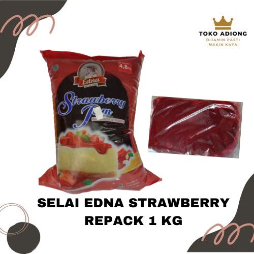 SELAI EDNA STRAWBERRY REPACK 1 KG / selai strawberry