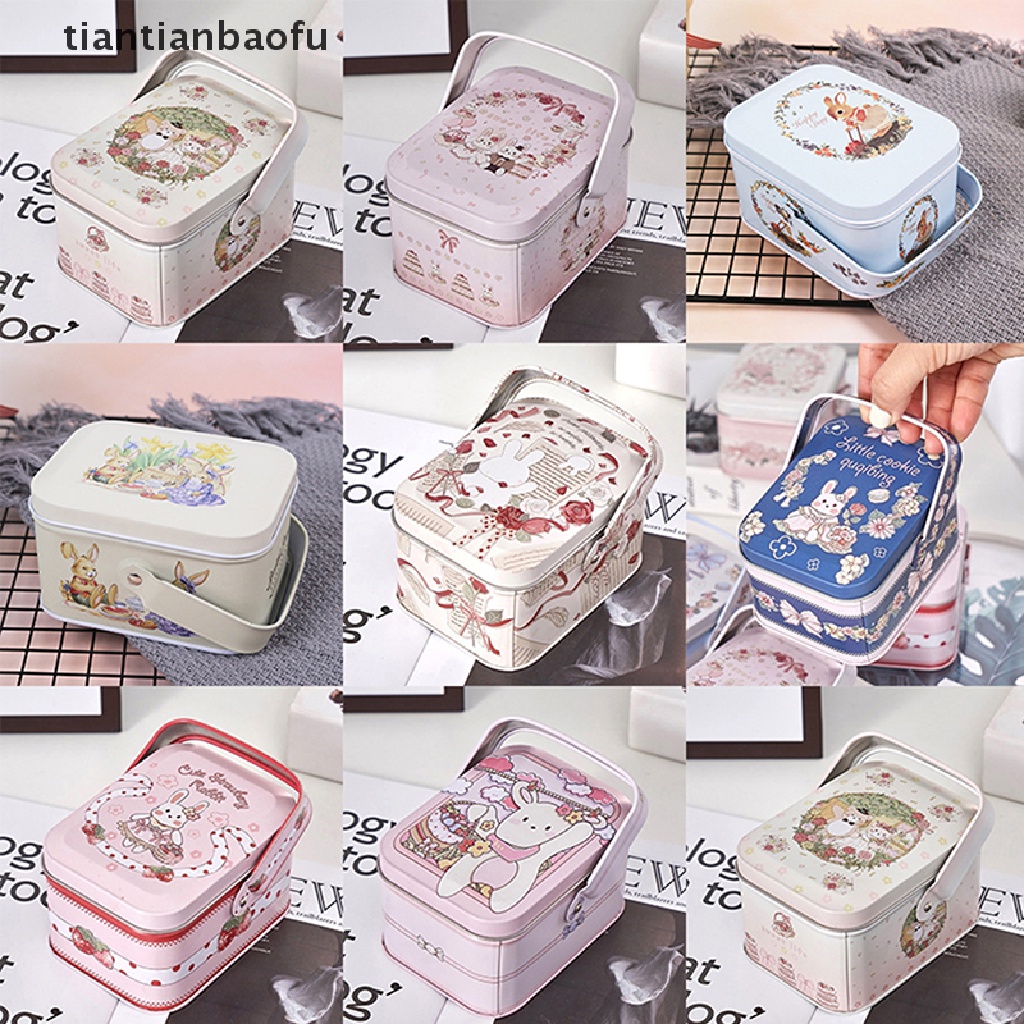 [tiantianbaofu] 1pc Vintage Koper Kecil Penyimpanan Tin Metal Candy Box Gift Box Cookie Kotak Hadiah Butik