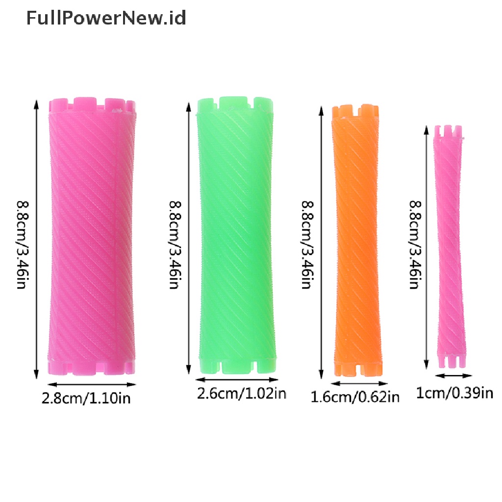 Power 1set Alat Pengeriting Rol Rambut Panjang Ajaib Gelombang Spiral Perm Batang DIY ID