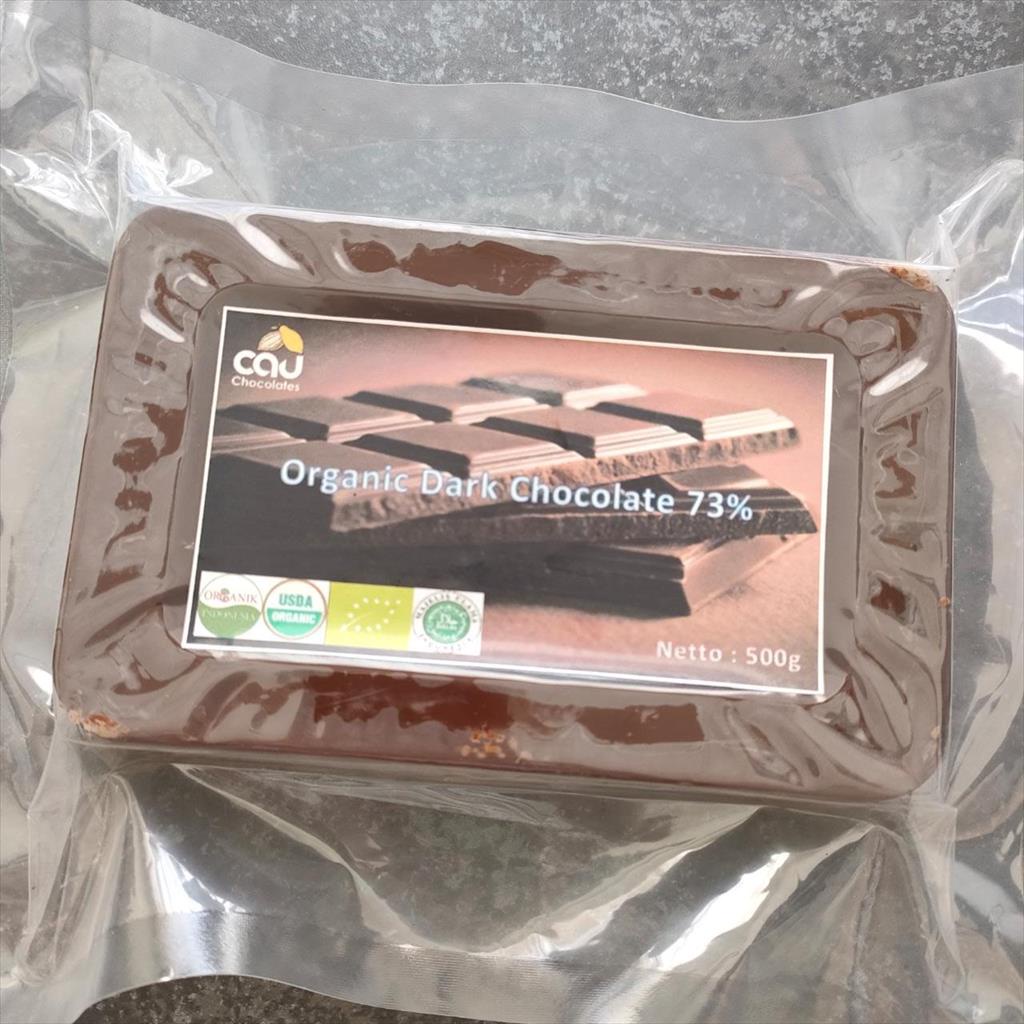 

Cau - Organic Dark Cooking Chocolate 73% 500g Couverture Cokelat