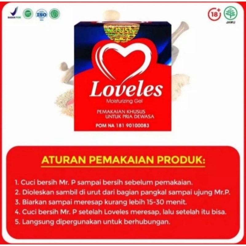 100% ORIGINAL Loveles Gel - Loveless Mousturizing Gel Asli Original
