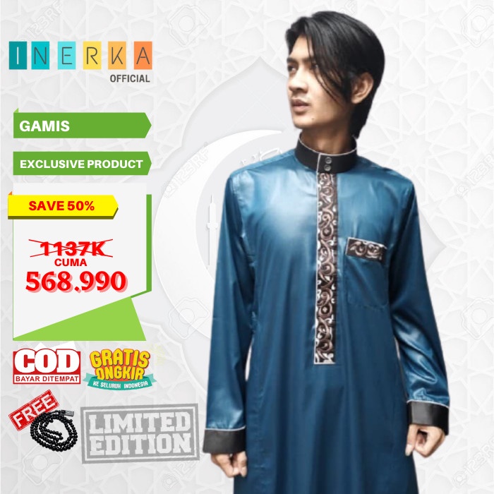 Jubah Gamis Pria Remaja Dewasa Arab An-Noor PREMIUM Muslim ORIGINAL - Dewasa