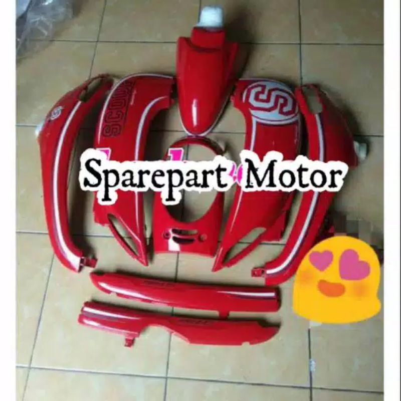 Full body Halus Scoopy Fi merah Plus sticker / Scoopy fi 2013 YM2