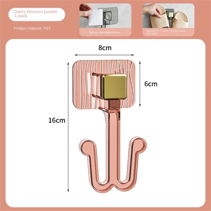 [Grosir] Hemat Tempat Sandal Drain Rak Handuk Kalung Topi Gantungan Dua Slot Sepatu Perekat Diri Kait Gantung Rumah Organize Tools Item Finishing Shelf Strong Bearing