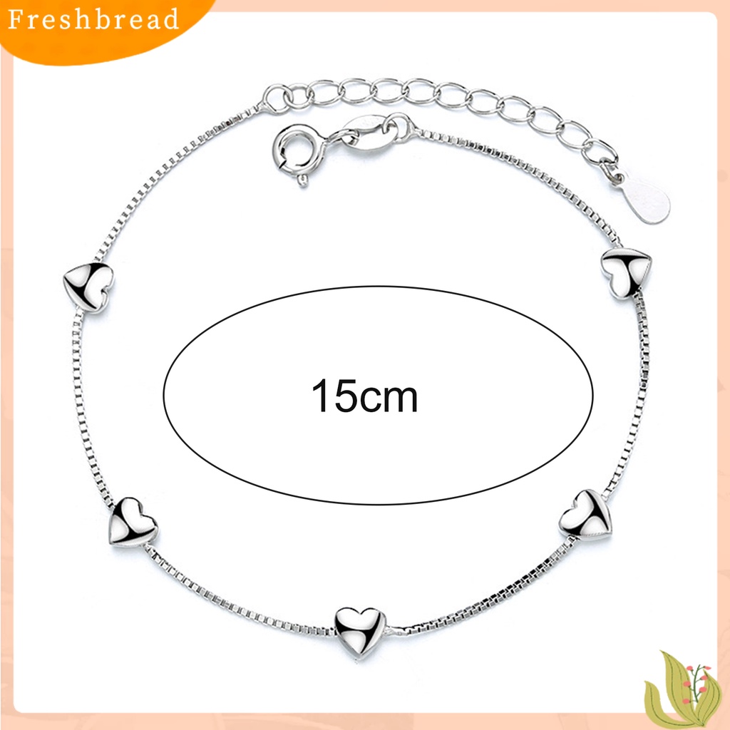 &lt; Freshbread &gt; Women Bracelet Adjustable Sweet Elegant Bright Luster Semua Pertandingan Dekorasi Hadiah Cinta Hati Rantai Gelang Pesta Pesona Perhiasan Untuk Pacar