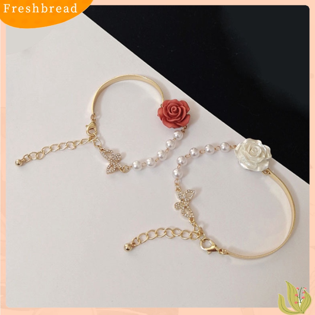 &lt; Freshbread &gt; Women Bracelet Eye-catching Tahan Aus Tembaga All-Match Women Butterfly Bracelets Perhiasan Hadiah Untuk Gadis