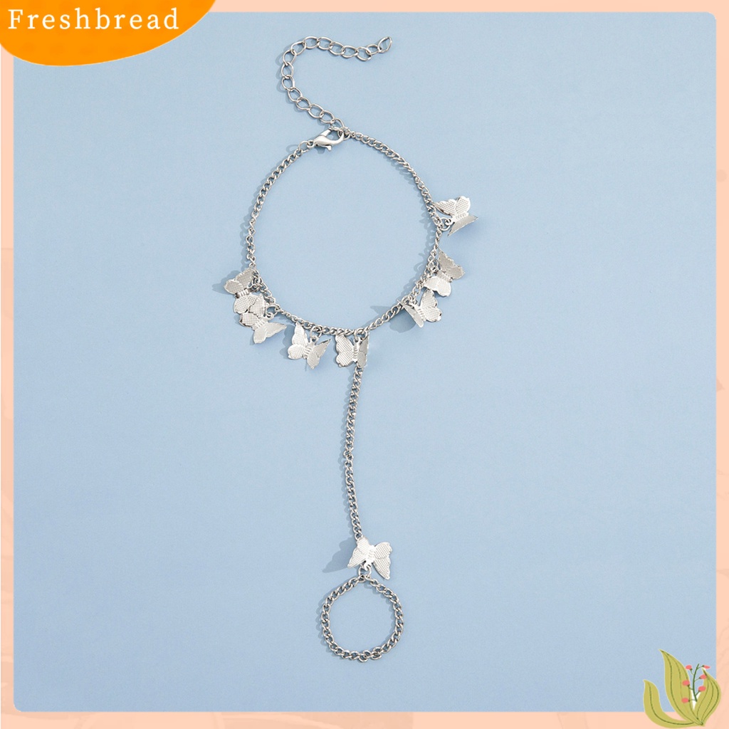 &lt; Freshbread &gt; Women Bracelet Bentuk Kupu-Kupu Stainless Individu Warna Solid Women Finger Ring Aksesori Perempuan