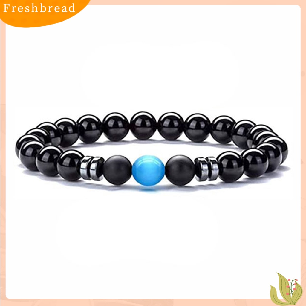 &lt; Freshbread &gt; Gelang Tali Elastis ic Perlindungan Kesehatan Batu Alam Fashion Pria Wanita Tiger Eye Beads Bracelet Untuk Pakaian Sehari-Hari