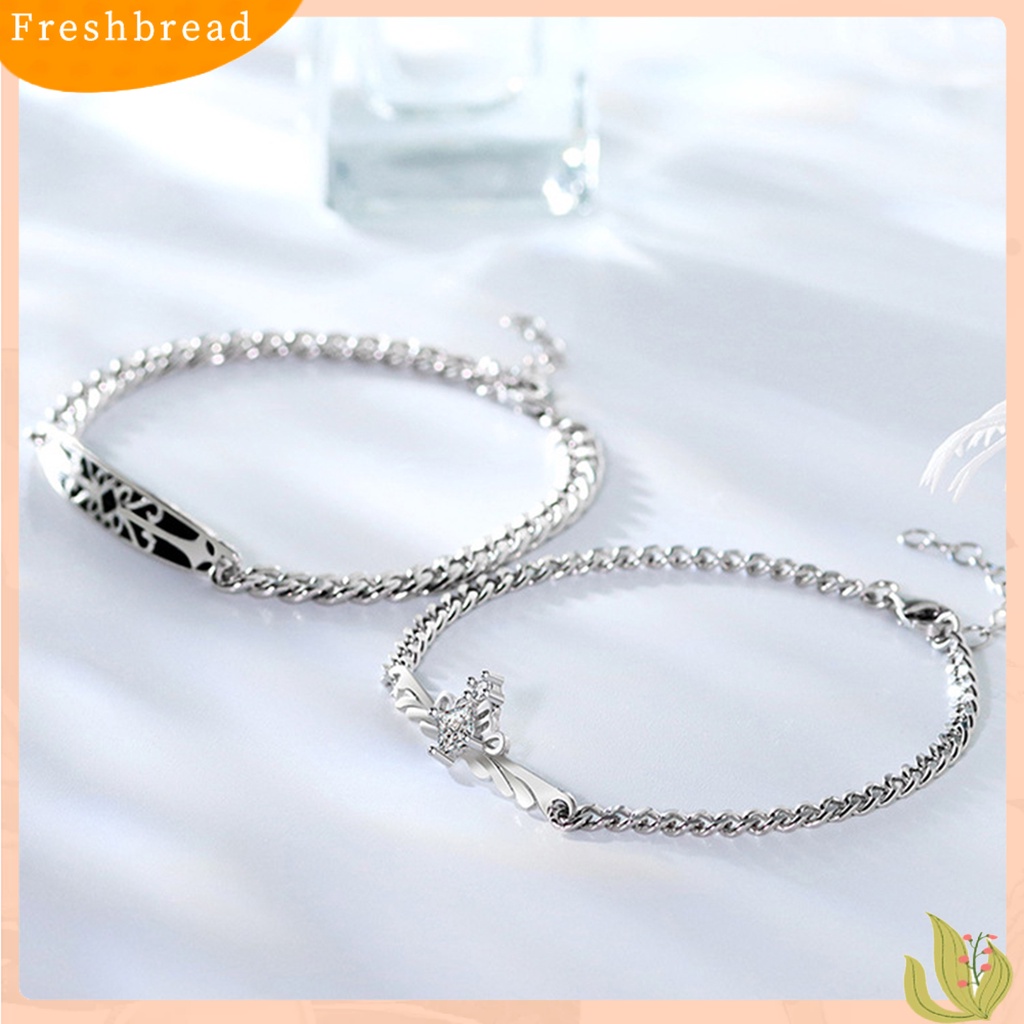 &lt; Freshbread &gt; Gelang Pasangan Ramah Kulit Adjustable Tembaga Permukaan Glossy Ladies Casual Bracelet Untuk Anak Perempuan