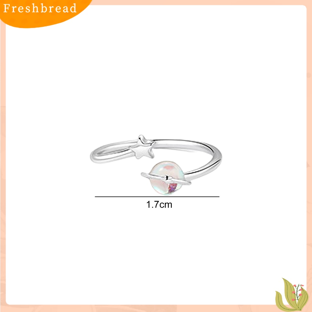 &lt; Freshbread &gt; Pasangan Cincin Pembukaan Kepribadian Dapat Disesuaikan Hadiah Hari Valentine Astronot Bintang Planet Wanita Pria Cincin Fashion Perhiasan
