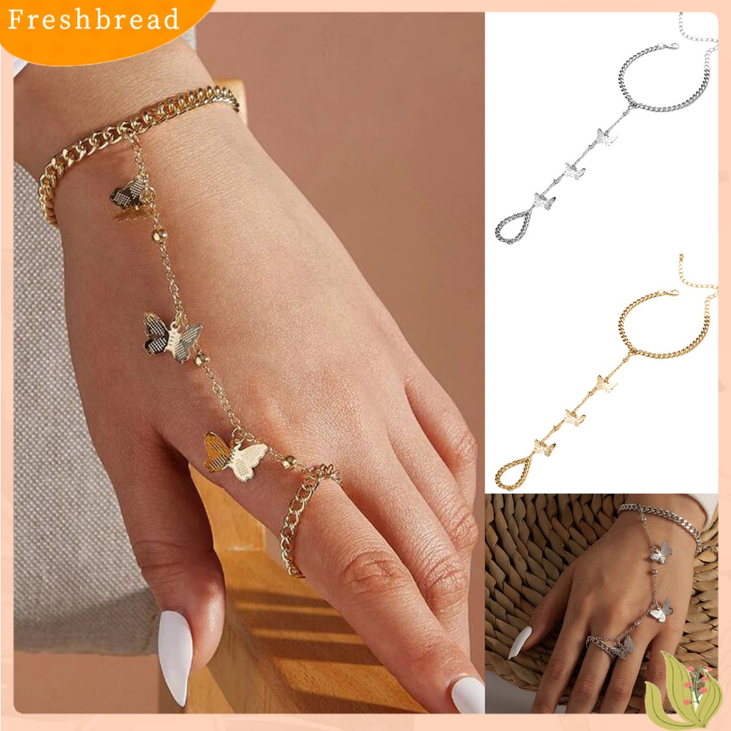 &lt; Freshbread &gt; Gelang Cincin Wanita Desain Kupu-Kupu Perhiasan Panjang Yang Dapat Disesuaikan Gaya Hip-hop Gelang Pelajar Tahan Lama Untuk Kehidupan Sehari-Hari