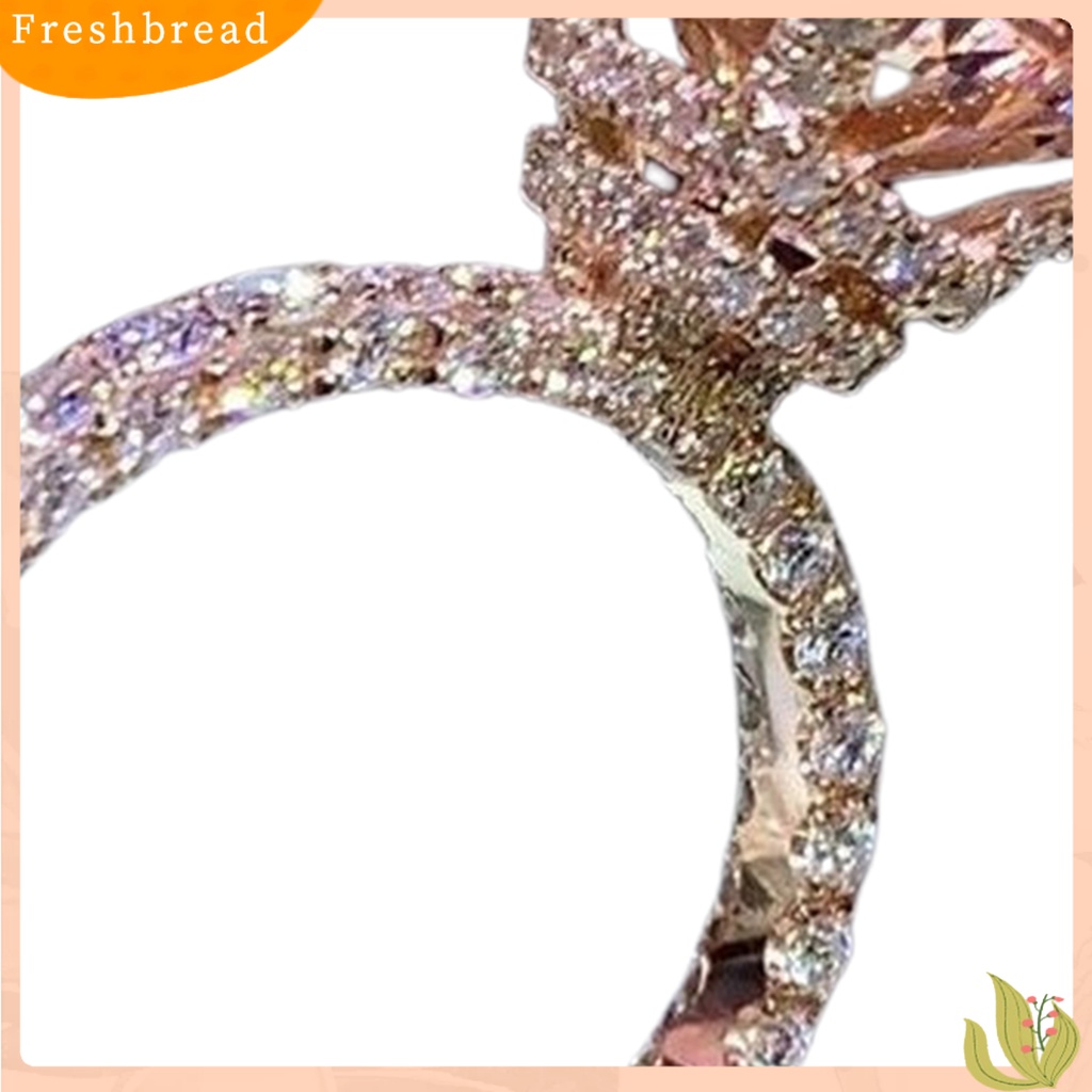 &lt; Freshbread &gt; Wanita Cincin Persegi Besar Cubic Zirconia Perhiasan Fashion Penampilan Indah Jari Cincin Untuk Pernikahan