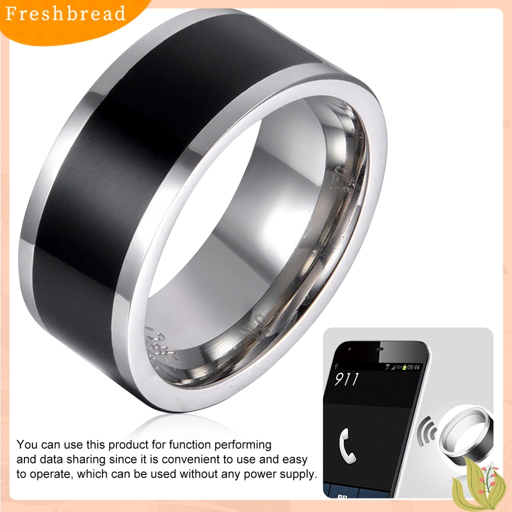 &lt; Freshbread &gt; Cincin NFC Teknologi Sensing Universal Nyaman Dipakai Tidak Di Charge Smart Lock NFC Ring Untuk Ponsel