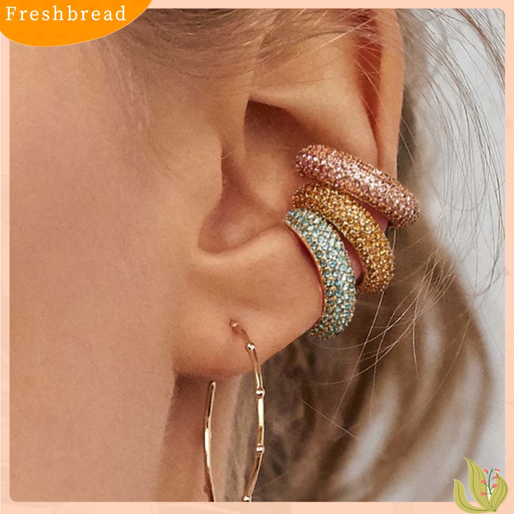 &lt; Freshbread &gt; 1Pc Lady Berlian Imitasi C Bentuk Telinga Manset Klip Anting Tanpa Tindik Perhiasan Tulang Rawan