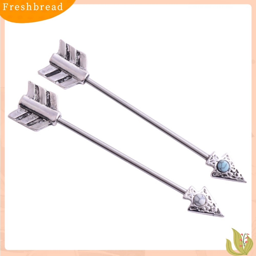 &lt; Freshbread &gt; Retro Panah Perancah Industri Bar Telinga Tulang Rawan Helix Barbel Piercing Perhiasan