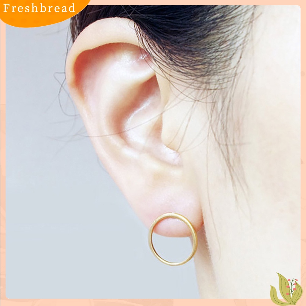 &lt; Freshbread &gt; Fashion Sederhana Lingkaran Berongga Pesona Telinga Stud Anting Wanita Pesta Perhiasan Hadiah