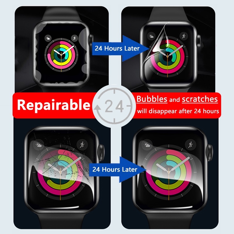 3pcs Ultra-clear Ultra-Tipis Film Hidrogel Perbaikan Tahan Debu Hidrophobic Oleophobic Smart Watch TPU Pelindung Layar Untuk Honor Watch GS 3i