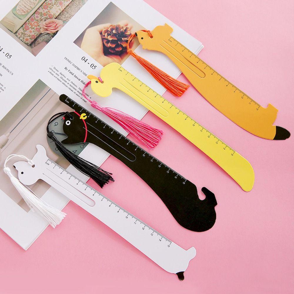 Lanfy Penggaris Lurus Bookmark Kartun Pet Book Lover Kantor Perlengkapan Sekolah Penanda Membaca Alat Tulis Siswa Skala 15 cm Penggaris Buku Penanda Halaman