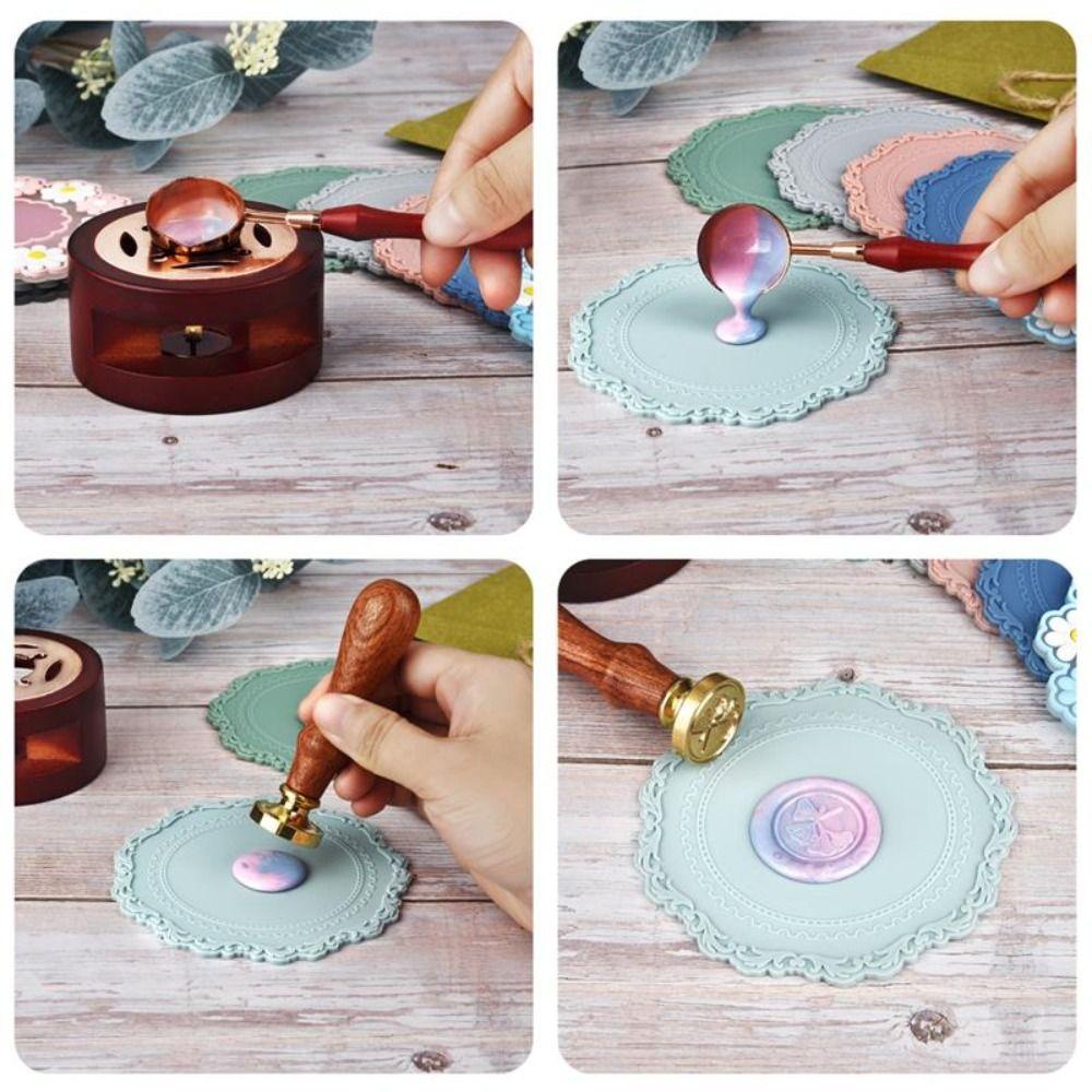 AUGUSTINA Silicone Pad Craft Retro Pesta Pernikahan Wax Seal Aksesori Persiapan Undangan Diy Sealing Wax Pad