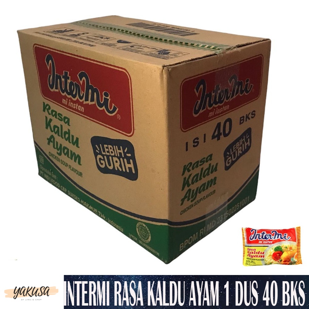 

Intermie Rasa Kaldu Ayam 1 Dus Isi 40 Bungkus / Intermi 1 Dus Isi 40 Bungkus Rasa Kaldu Ayam - Lina.id Shop
