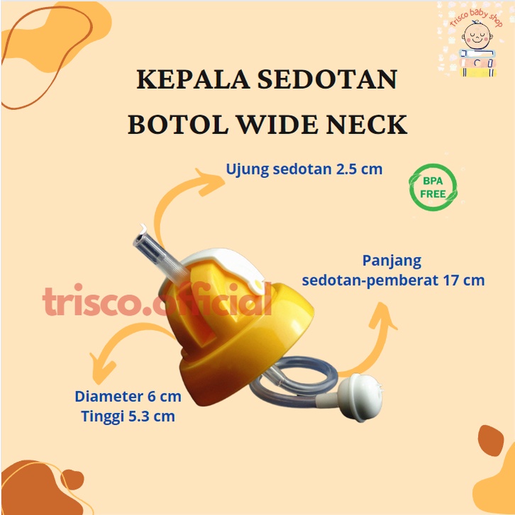 Sedotan untuk Pigeon Wide Neck Head Straw diameter 5.0 cm