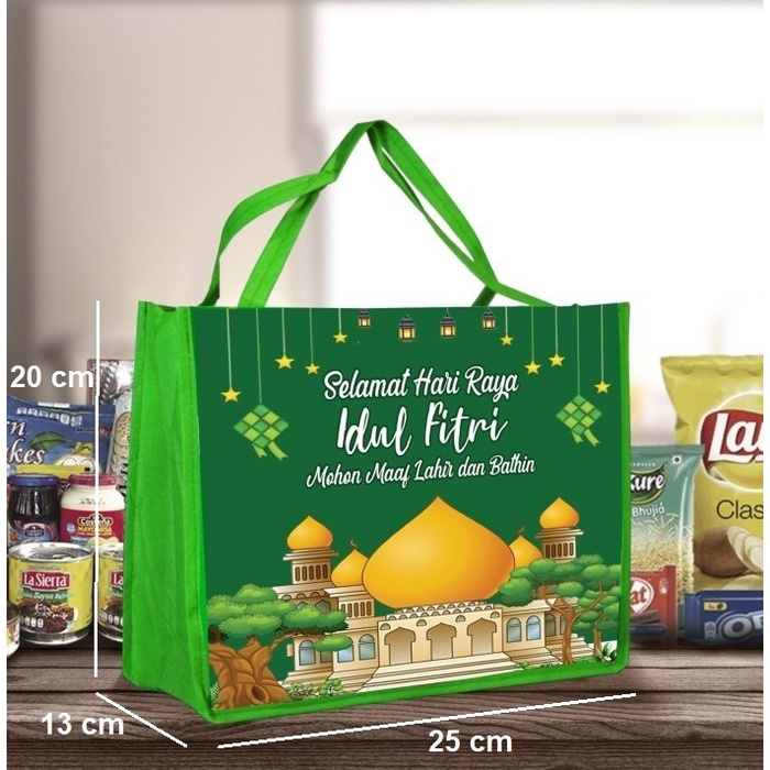 

25x20x13 Tas Goodiebag Idul Fitri Spundbond Bingkisan Lebaran Souvenir - LH1