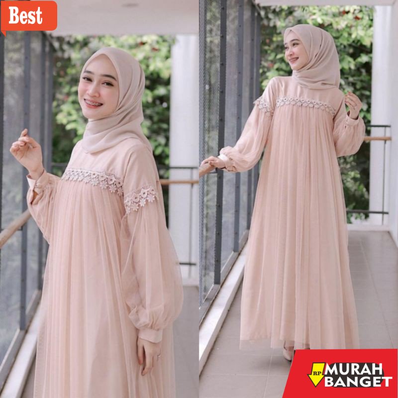 GAMIS RAMADHAN TERBARU UNTUK WANITA- MAXY NURAINI DWS, RENDA TILE, MOSCREPE, GAMIS HIJAB MUSLIM, DRE