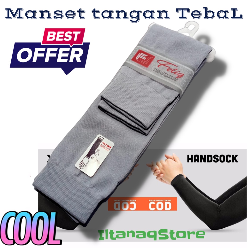 Iltanaqstore, Manset Tangan Tebal Berkualitas/ Manset Tangan Polos/ Sarung Lengan/ Mangset Tangan Muslimah/ Manset Tangan Sport Banyak Warna