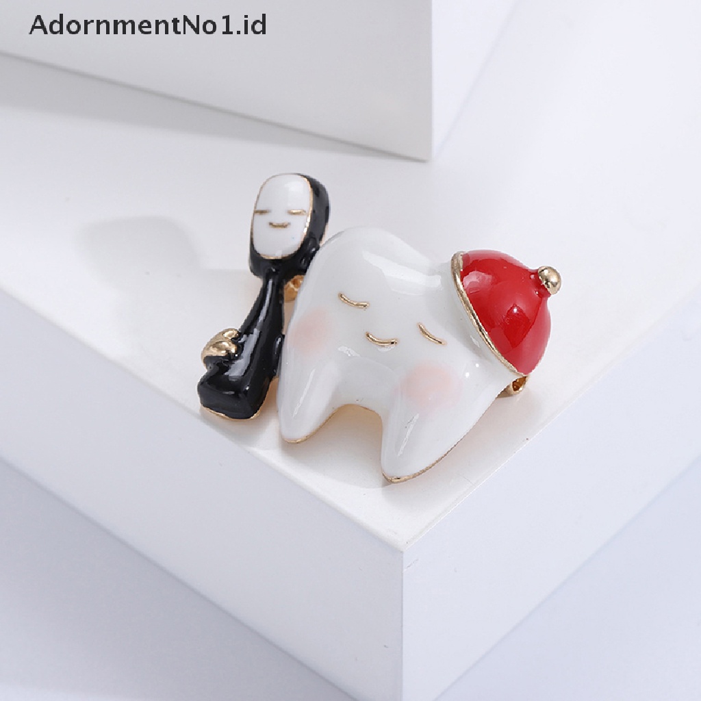 [AdornmentNo1] Pin Bros Gigi Enamel Lucu Untuk Wanita Fashion Perhiasan Gaun Pesta Mantel Aksesoris Hadiah [ID]