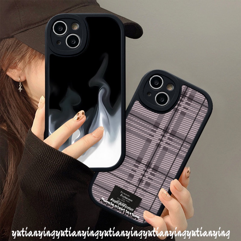 Couple Case Realme C53 C30 C35 C55 C31 10 Pro Plus C12 C2 C20 C11 7i 6s 9i 5 6i 5i 10 C25Y C25s 8 C15 6 8i 10 8Pro C20A C3 C21 GT C21Y C17 C17 Flame Hitam Ungu Sarung Checkerboard