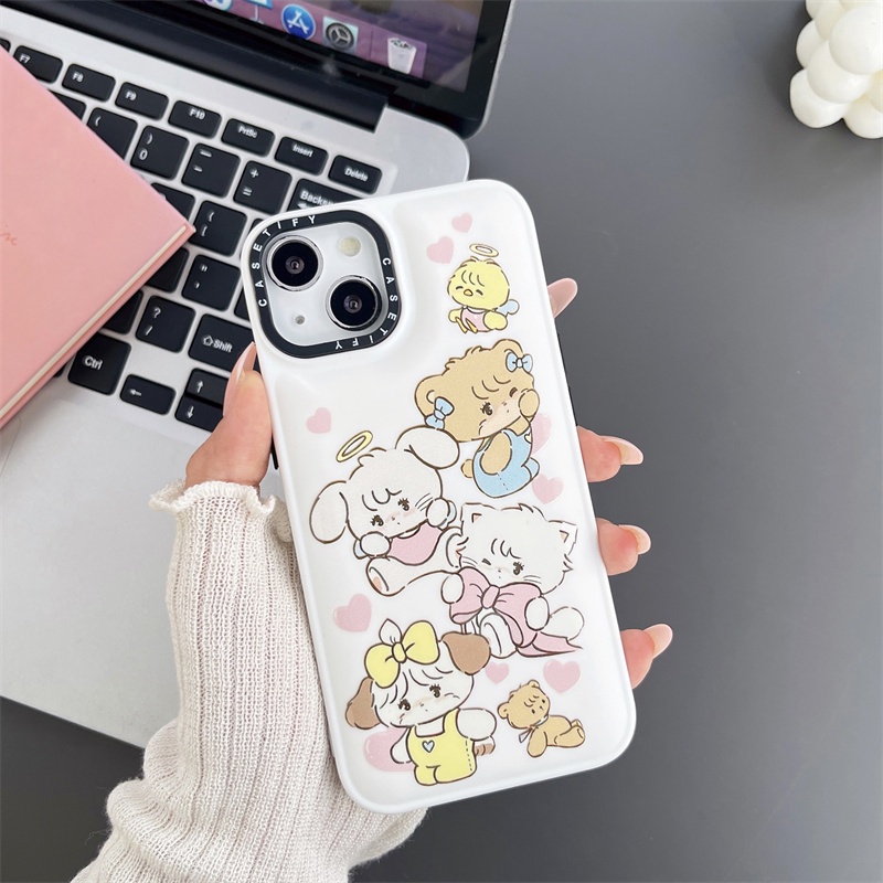 IPHONE Fashion Cammy Rabbit Down Jacket Case Untuk Iphone14 13 12 11 Pro Max X XS XR Puffer Case Lembut Silikon Cover