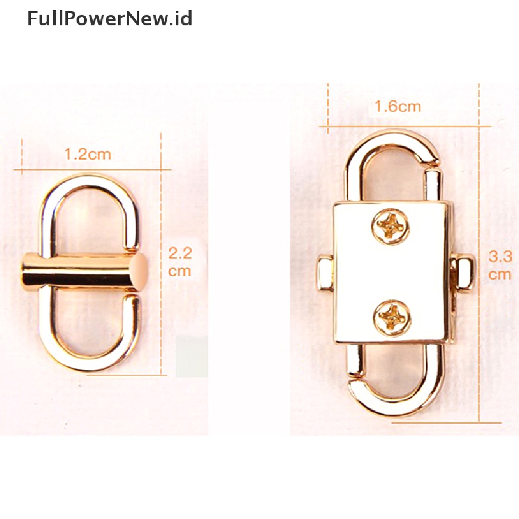 Power 4Pcs Adjustable Metal Buckle Clip Handbag Rantai Tali Panjang Shorten Bag Tool ID