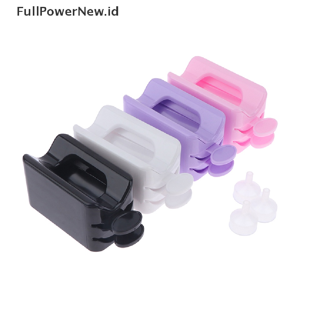 Power Dipping Bubuk Daur Ulang Tray Nail Glitter Kotak Penyimpanan Manicure Organizer ID