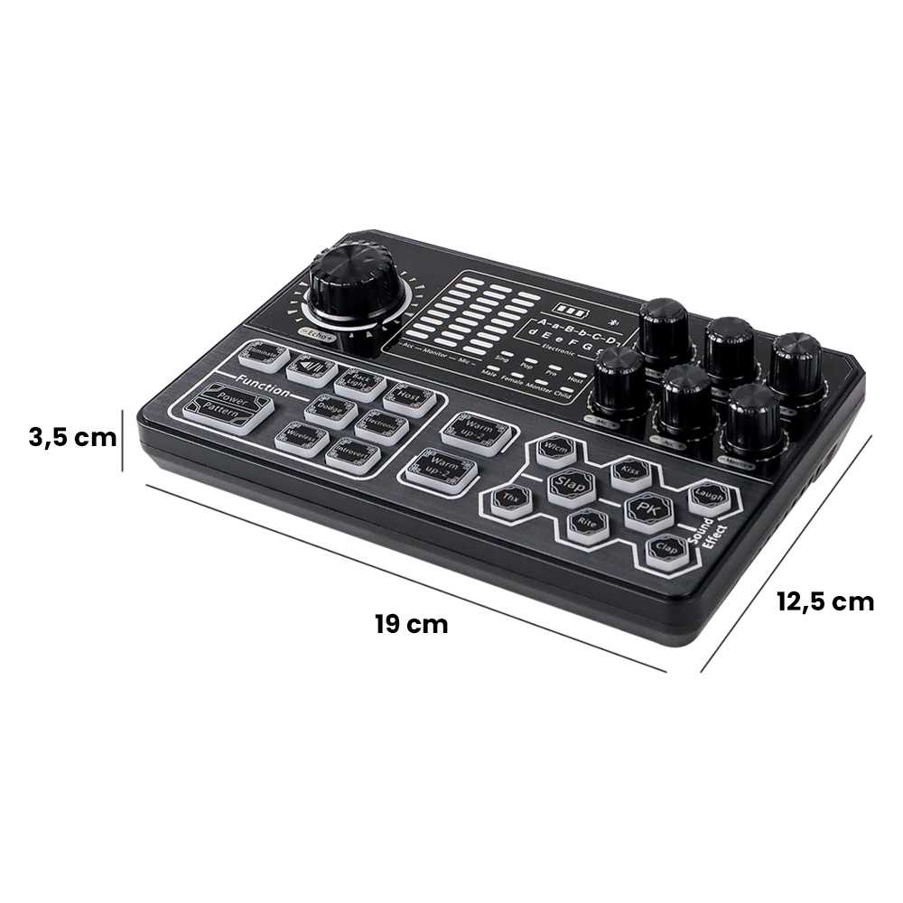 ( 100% BARANG ORI ) Crust Pro Mixer Sound Card Bluetooth Portable Live Broadcast Karaoke - P5