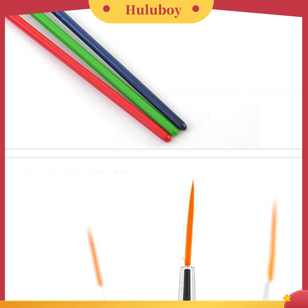 {In Stock} 3pcs/Set Nail Art Liner Halus Desain Detail Decor Lukisan Menggambar DIY Pen Brush