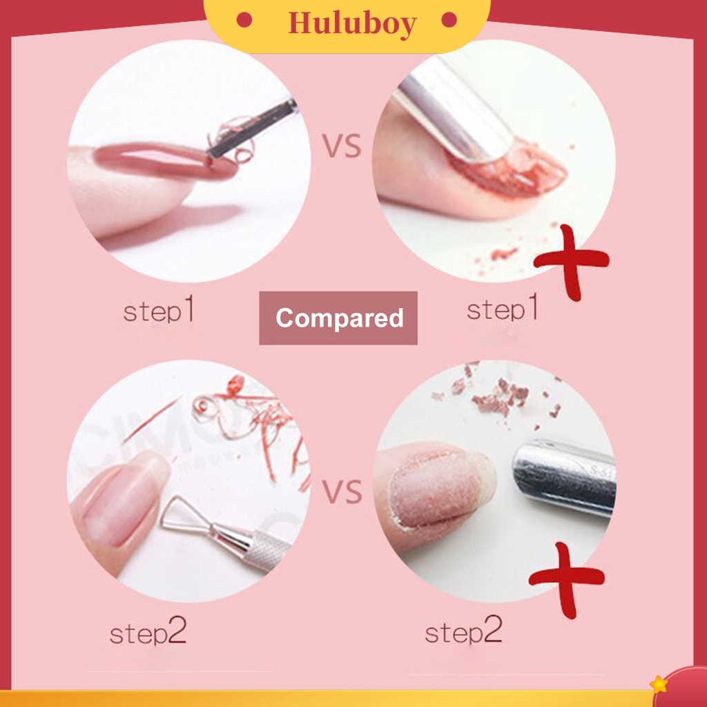 {In Stock} Pendorong Kuku Padat Anti-Slip Stainless Steel Gel Polish Removal Cleaner Tools Untuk Manicure